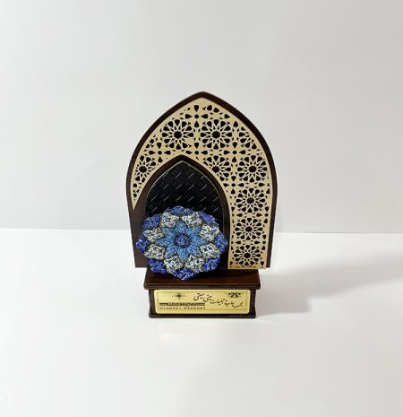 تندیس بشقاب مینا چرمی