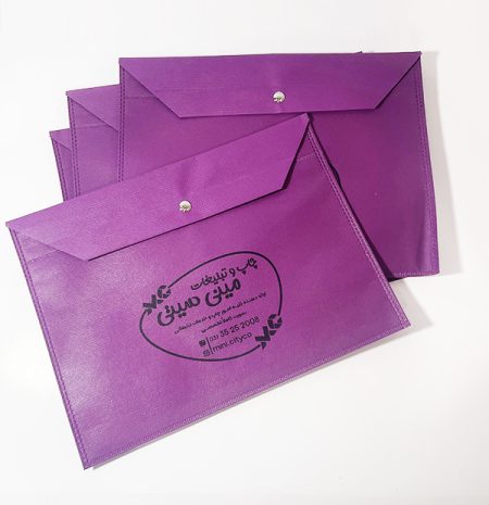 پوشه دکمه دار سوزنی پارچه ای